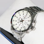 Seiko Chronograph White Dial Stainless Steel Men's Watch SKS637P1 - Chronobuy