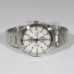 Seiko Chronograph White Dial Two Tone Stainless Steel Men's Watch SKS643P1