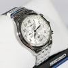 Seiko Quartz Perpetual White Dial Stainless Steel Chronograph Watch SPC251P1