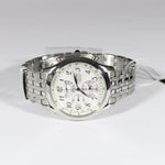 Seiko Quartz Perpetual White Dial Stainless Steel Chronograph Watch SPC251P1