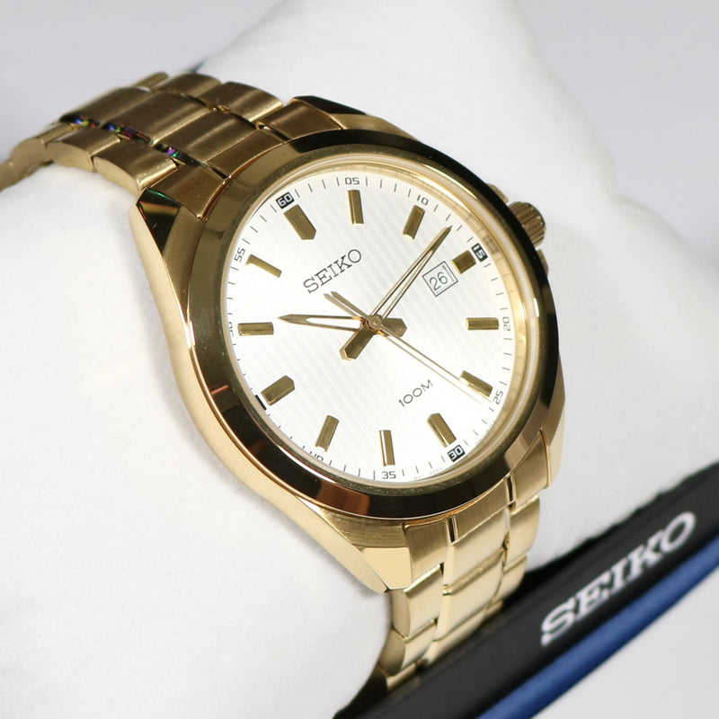 Seiko Quartz Neo Gold Tone White Dial Watch – Chronobuy