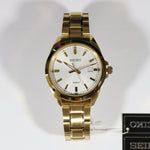 Seiko Quartz Neo Gold Tone White Dial Men's Watch SUR280P1