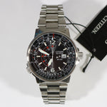 Citizen Eco-Drive Nighthawk Pilot Stainless Steel Men's Watch BJ7010-59E - Chronobuy