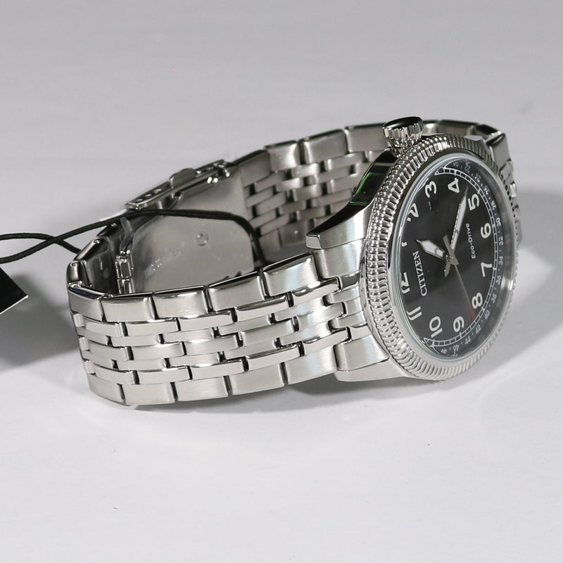 Citizen Eco-Drive Sport Stainless Steel Black Dial Men's Watch BM7480-81E