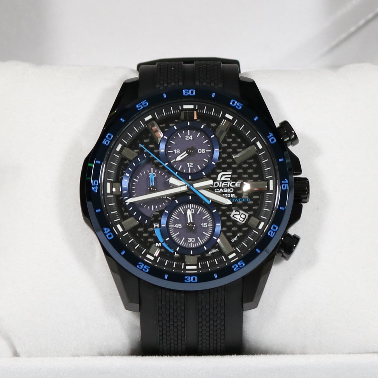 Casio Edifice Solar Black Dial Chronograph Men's Watch EQS-900PB-1BVUEF