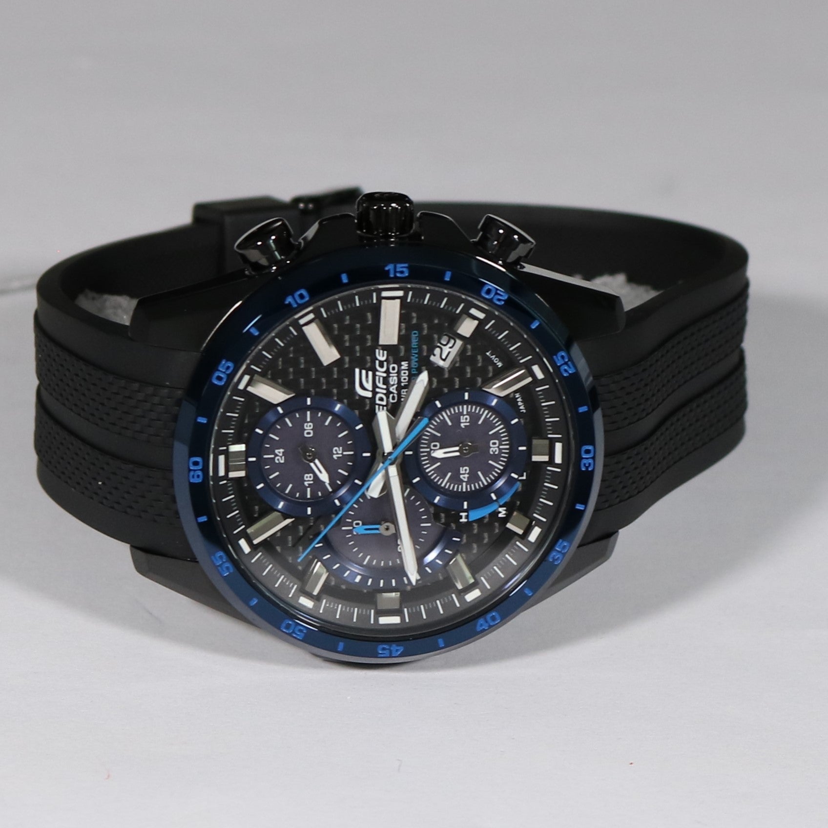 Casio Edifice Solar Black Dial Chronograph Men's Watch EQS-900PB-1BVUEF