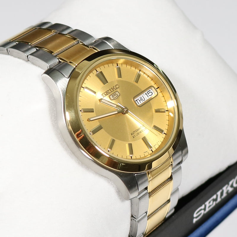 Seiko 5 Automatic Two Tone Day Date Men's Watch SNK792K1