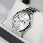 Citizen Eco Drive White Dial Elegant Stainless Steel Men's Watch BM7350-86A - Chronobuy