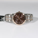 Seiko Quartz Brown Dial Two Tone Men's Dress Watch SUR470P1