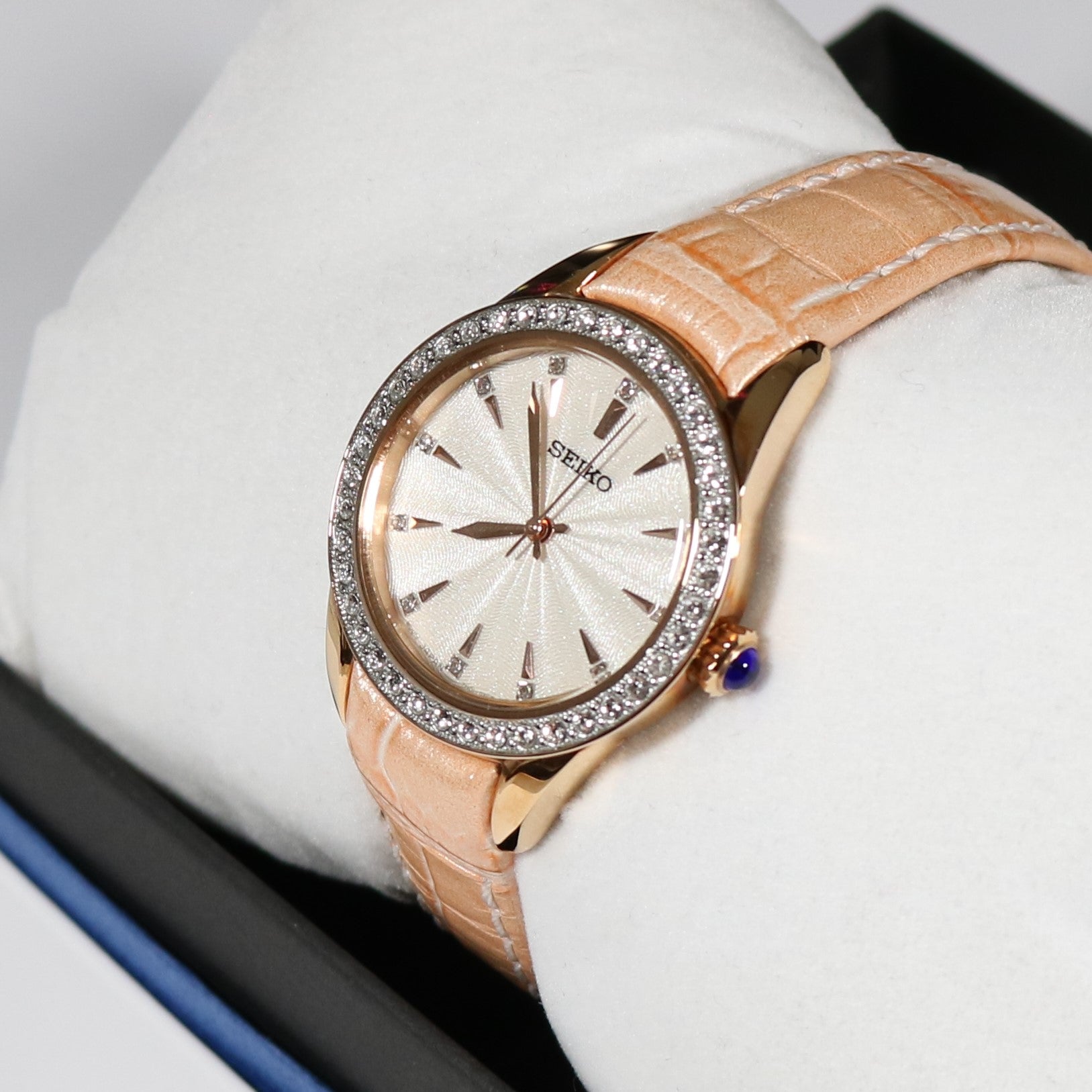 Seiko ladies on sale rose gold watch