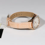 Seiko Women's Quartz Rose Gold Tone Crystal Bezel Watch SRZ388P1