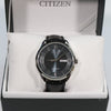 Citizen Grey Dial Automatic Men's Black Leather Band Watch NH8360-12H - Chronobuy