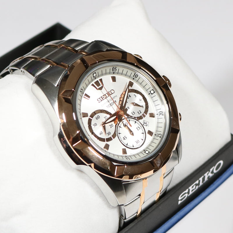 Seiko Lord Men s Two Tone Stainless Steel Watch SRW026P1 Chronobuy