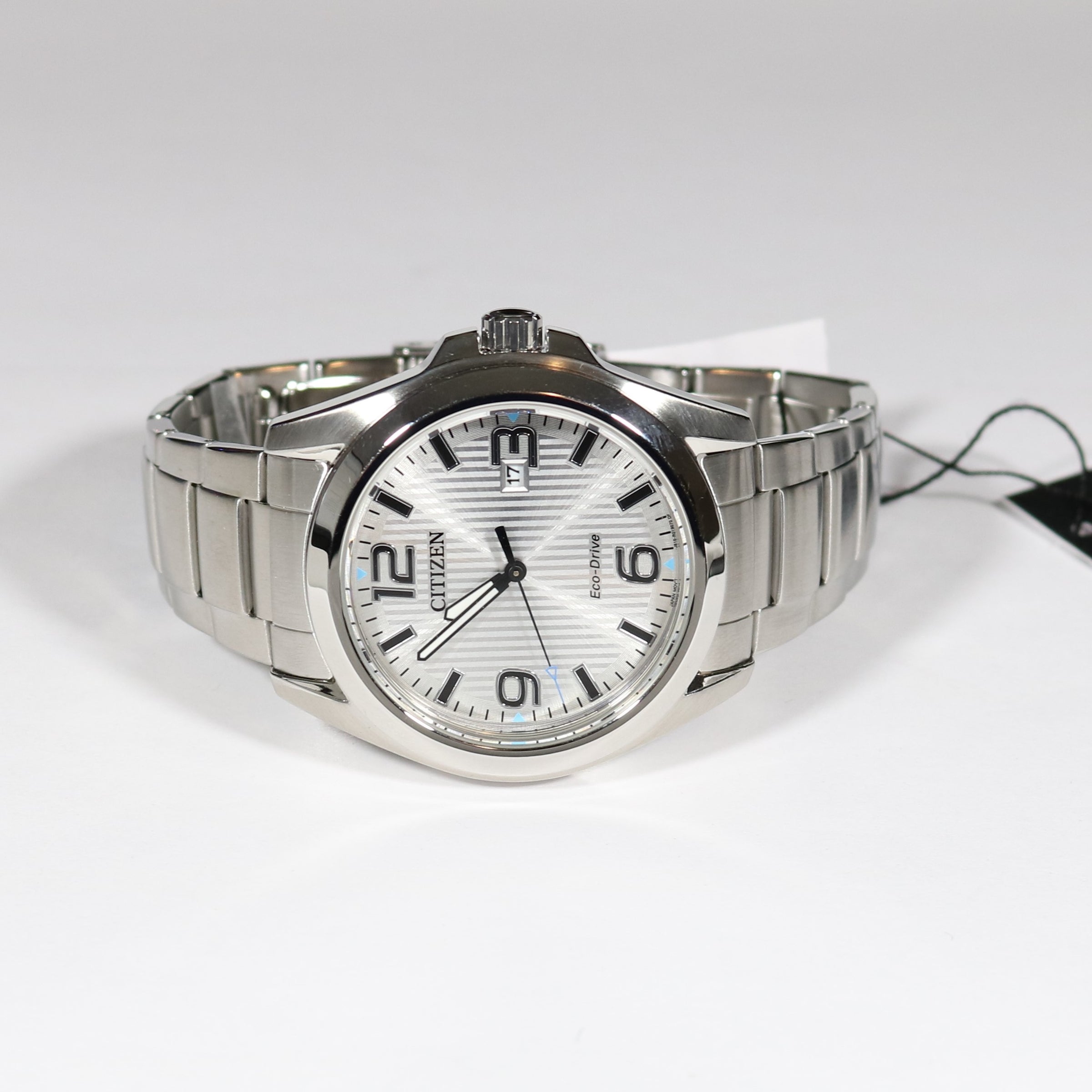 Citizen Eco Drive Stainless Steel Silver Dial Men s Watch AW1430 51A Chronobuy