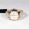 Seiko Women's Rose Gold Tone White Textured Dial Chronograph Watch SRW834P1