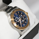 Nautica Quartz Two Tone Blue Dial Stainless Steel Men's Watch NAI22503G