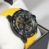 Nautica Quartz Black Dial Yellow Rubber Strap Men's Sports Watch A19629G