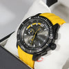 Nautica Quartz Black Dial Yellow Rubber Strap Men's Sports Watch A19629G