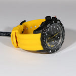 Nautica Quartz Black Dial Yellow Rubber Strap Men's Sports Watch A19629G