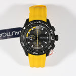 Nautica Quartz Black Dial Yellow Rubber Strap Men's Sports Watch A19629G