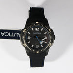 Nautica Quartz Black Case Black Dial Silicone Strap Men's Watch NAD13511G