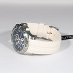Nautica Quartz Blue Dial White Rubber Strap Men's Watch NAD12514G