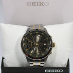 Seiko Neo Sports Black Dial Two Tone Chronograph Men's Watch SKS565P1 - Chronobuy
