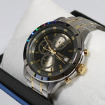 Seiko Neo Sports Black Dial Two Tone Chronograph Men's Watch SKS565P1 - Chronobuy