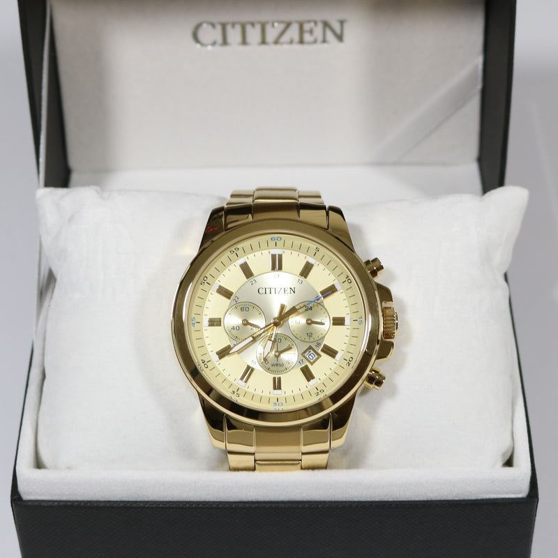 Citizen Men's Chronograph Gold Tone Watch AN8083-51P - Chronobuy