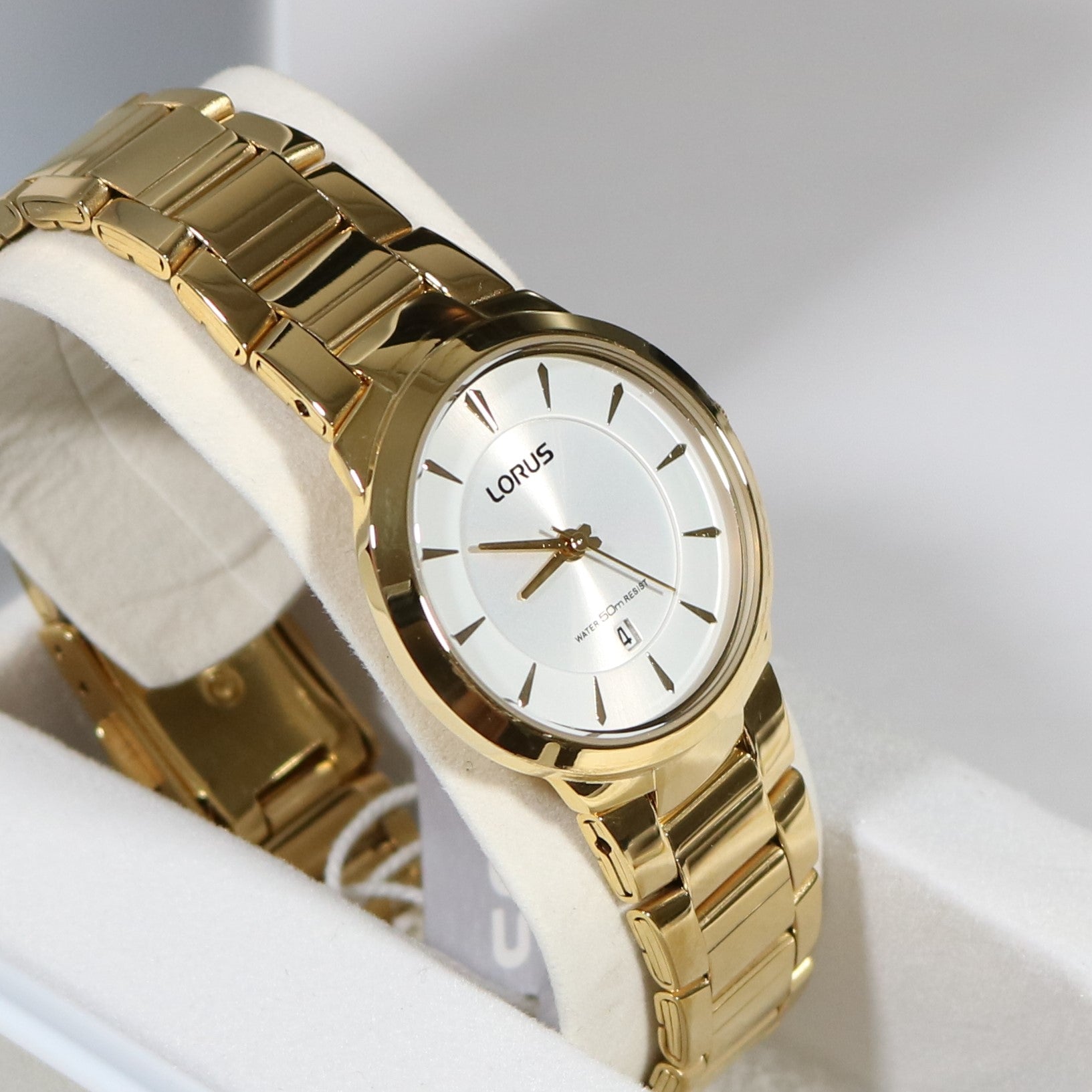 Lorus Quartz Gold Tone Stainless Steel Dress Women s Watch RH760AX9 Chronobuy