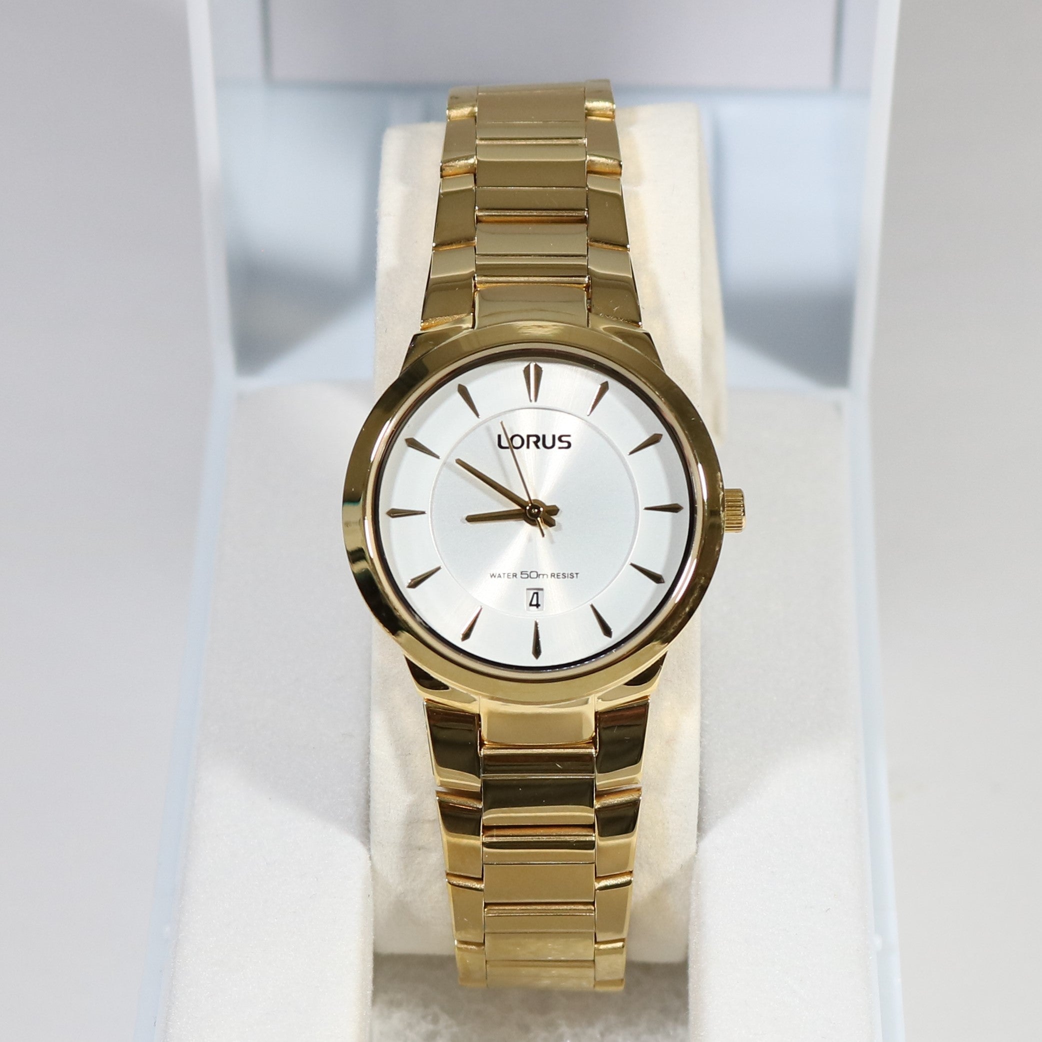 Lorus Quartz Gold Tone Stainless Steel Dress Women s Watch RH760AX9 Chronobuy