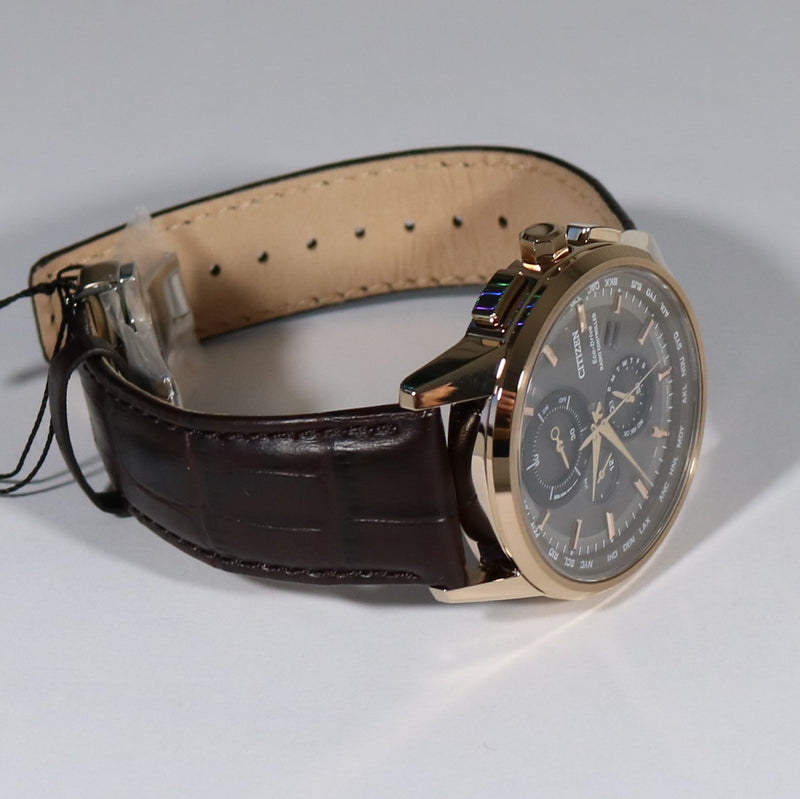 Citizen Eco Drive Radio Controlled Gold Tone Chronograph Watch AT8113 Chronobuy