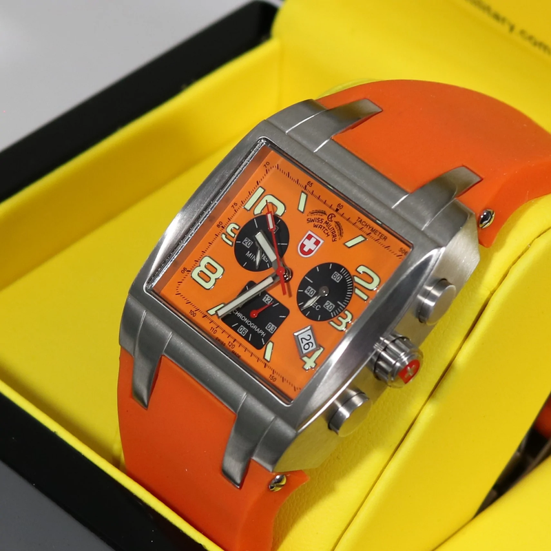 Swiss Military Navy Seals Swiss Made Men's Chronograph Orange Watch SM1849