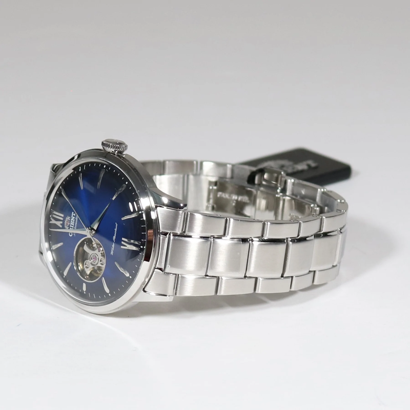 ﻿Orient Classic Blue Dial Automatic Stainless Steel Men's Watch RA-AG0028L10B