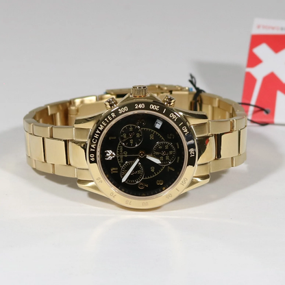 Swiss Eagle Talon Women's  Gold Tone Steel Sports Chronograph Watch SE-6026-44